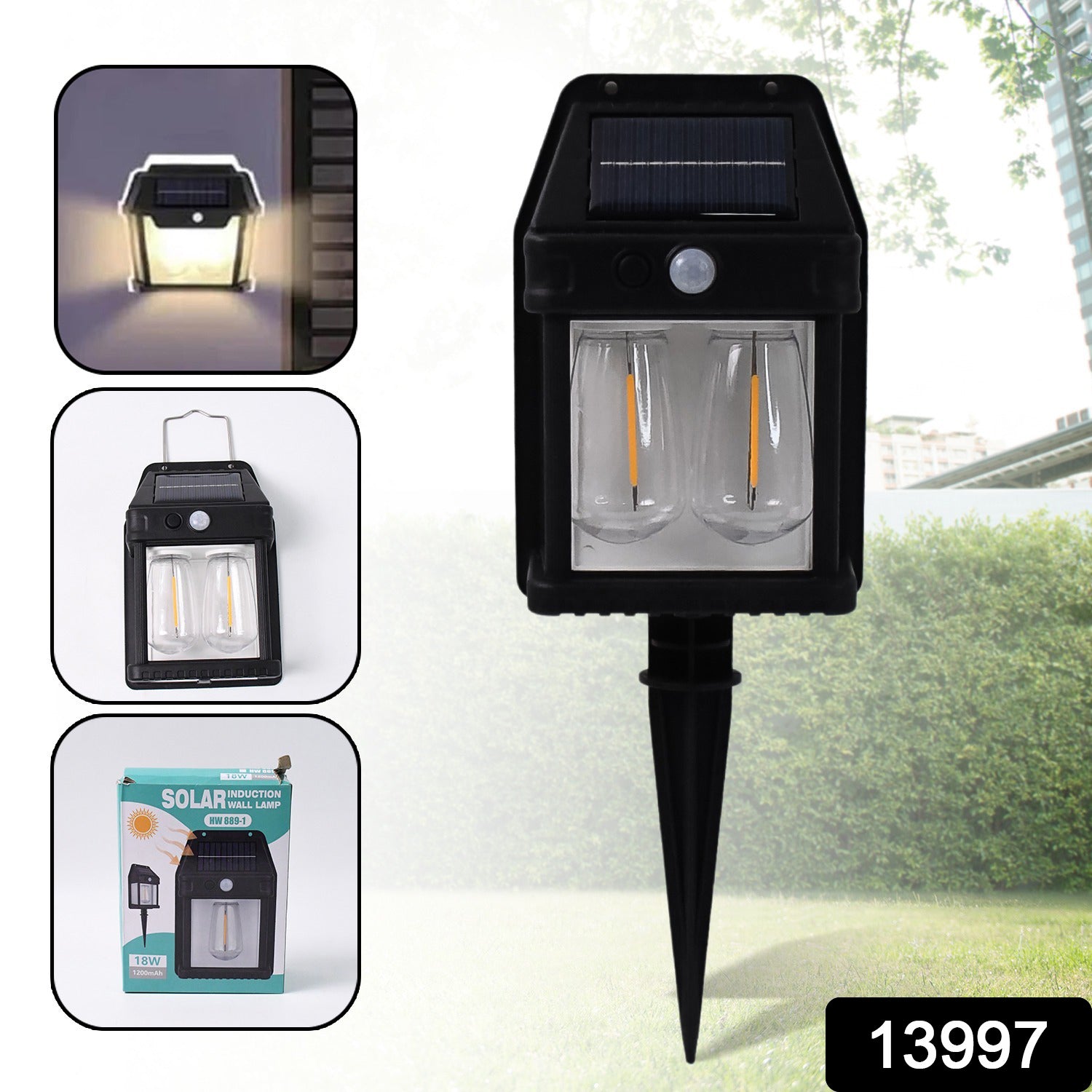 18w Solar Wall Double Lights Lamp With 2 Modes Motion Sensor (1 Pc) 18w Solar Wall Double Lights Lamp With 2 Modes Motion Sensor (1 Pc)